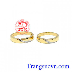 Nhẫn cưới tình yêu sâu sắc được thiết kế theo phong cách Hàn Quốc sang trọng, trẻ trung