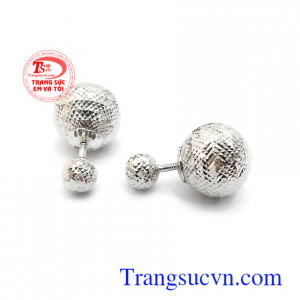 Hoa tai 18k cá tính nhập khẩu nguyên chiếc Italy kiểu dáng độc đáo, đeo sang trọng, quý phái và đẳng cấp.