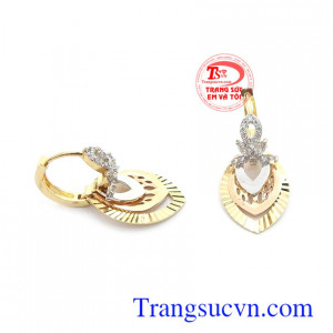 Hoa tai vàng tây xinh xắn thời trang