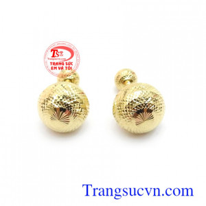 Hoa tai vàng tây thời trang quý phái