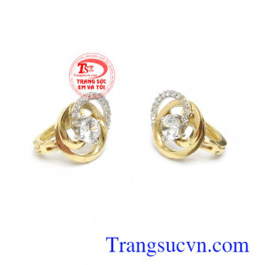 Hoa tai vàng 18k đẳng cấp chế tác tinh xảo, kiểu dáng độc đáo