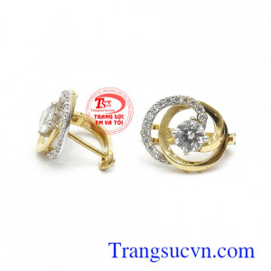 Hoa tai vàng 18k thời trang cao cấp