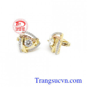 Hoa tai vàng tây đẳng cấp vàng 18k bền đẹp, chất lượng, đeo hợp thời trang