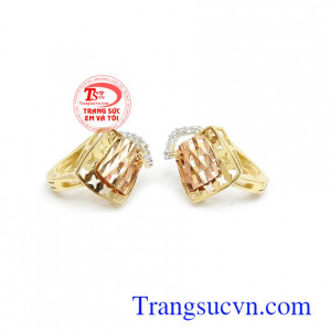 Hoa tai vàng tây phong cách đeo hợp thời trang phái đẹp, tôn lên sự nhẹ nhàng, tinh tế, cá tính và thời trang