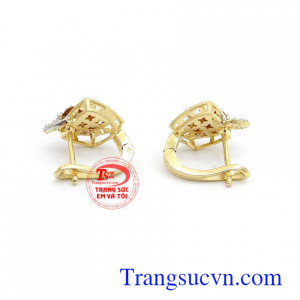 Hoa tai vàng tây thời trang