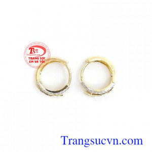 Hoa tai vàng tây sang trọng, phong cách