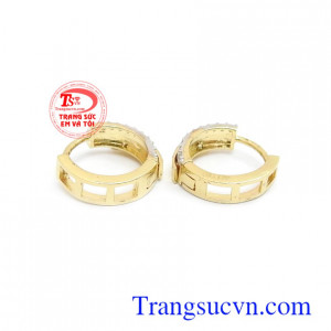 Hoa tai vàng 18k tinh tế thời trang