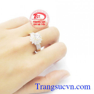 Nhẫn nữ kiêu sa vàng 18k