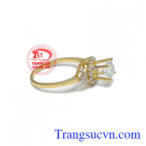 Nhẫn nữ sang trọng 18k được sản xuất theo công nghệ mới của Hàn Quốc