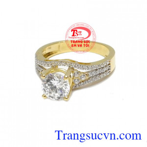 Nhẫn nữ thanh tú 18k được các bạn ưa thích đẹp
