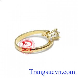 Nhẫn nữ xinh xắn 18k phong cách thời trang công sở