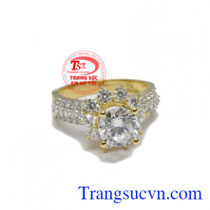 Nhẫn nữ quý phái 18k được phái đẹp ưa thích, là món quà ý nghĩa dành tặng trong các dịp lễ