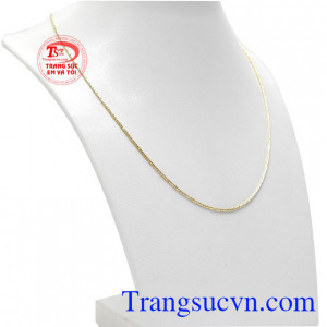 Dây chuyền nữ độc đáo vàng 18k được nhập khẩu từ Italy, với kiểu dáng vô cùng mới lạ. 