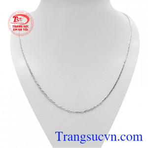 Dây chuyền nữ quyến rũ vàng trắng 