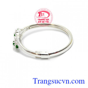 Vòng tay bông hoa đẹp 92.5 bền đẹp, xinh xắn