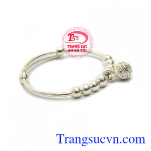 Vòng tay bạc đáng yêu 92.5 phù hợp đeo tay cho bé yêu