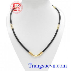 Dây cao su bọc vàng phong cách 6 đốt vàng tinh tế thời trang, cá tính, phù hợp phong cách phái mạnh