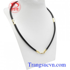 Dây cao su bọc vàng thời trang 10k bền đẹp, chất lượng, dây cao su bọc vàng tây, dây chuyền cao su sang trọng