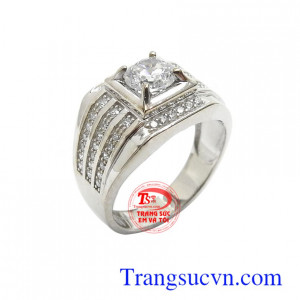 Nhẫn nam Hàn Quốc 10k mạnh mẽ kiểu dáng mới lạ, độc đáo, mang lại phong cách riêng mạnh mẽ, thời trang và đẳng cấp phái mạnh