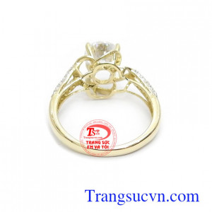 Nhẫn nữ vàng tây 10k đính đá cao cấp