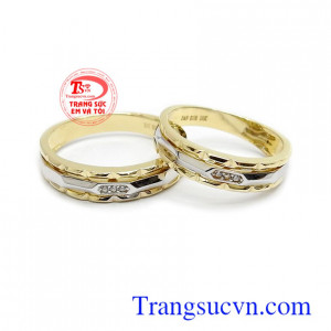 Nhẫn cưới 10k Korea thủy chung nhập khẩu, nhẫn cưới vàng tây bền đẹp, chất lượng