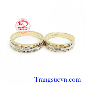 Nhẫn cưới 10k Korea thủy chung kiểu dáng thời trang, sang trọng, là vật minh chứng cho tình yêu đôi lứa