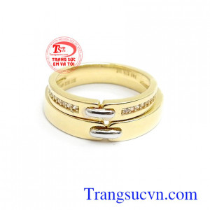 Nhẫn cưới Korea vàng 10k bền đẹp, sang trọng