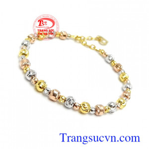 Lắc tay vàng 10k xinh xắn được thiết kế đơn giản nhưng không kém phần tinh tế