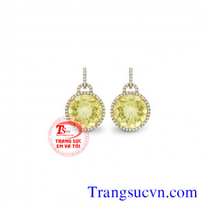 Thạch anh vàng hoa tai