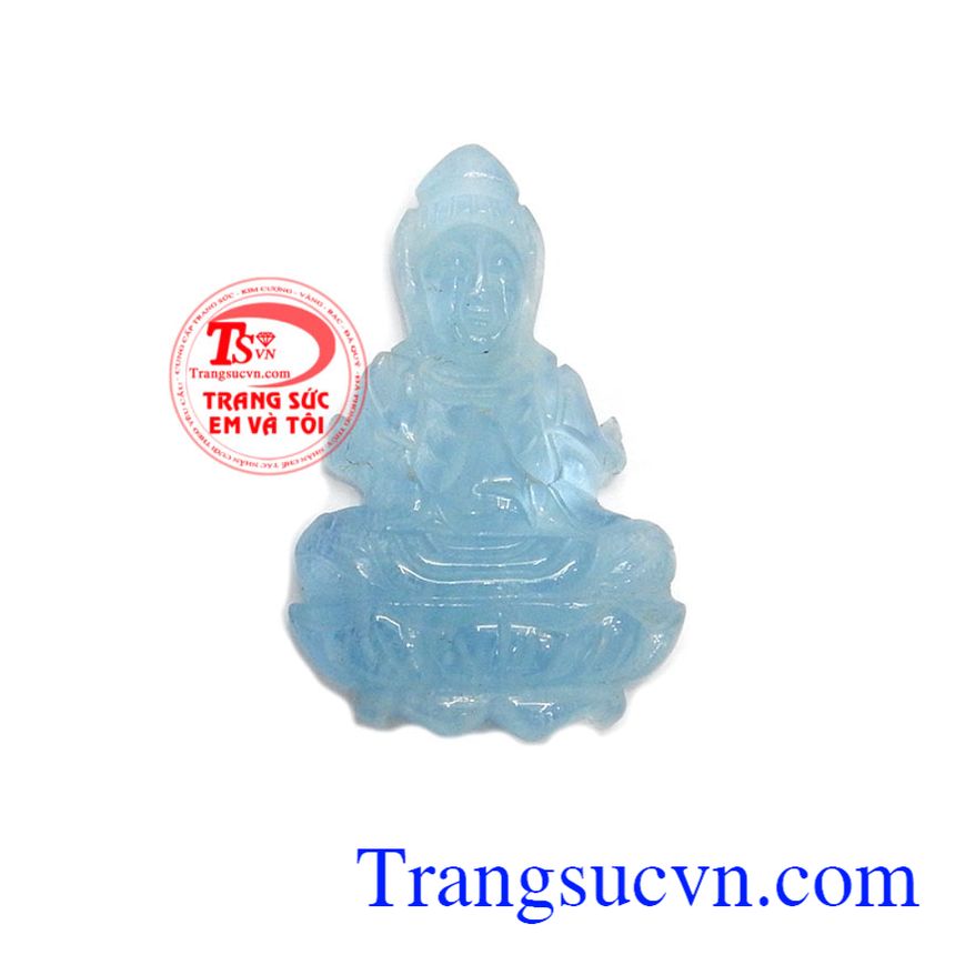 Phật quan âm hạnh phúc aquamarine
