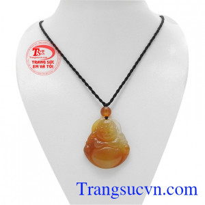 Mặt phật di lặc mã não mệnh kim