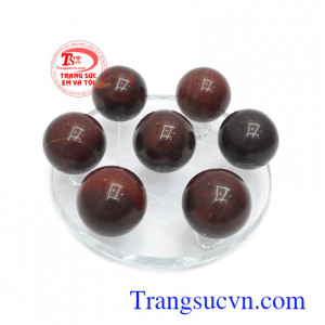 Thất tinh trận thịnh vượng 4cm Canxedon thiên nhiên, thất tinh trận phong thủy