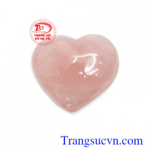 Trái tim thạch anh hồng may mắn bền đẹp, chất lượng, màu sắc tươi sáng