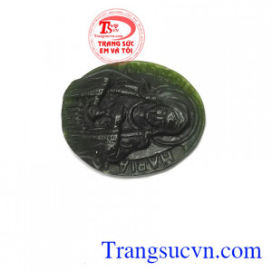 Mặt dây đức mẹ ngọc Nephrite