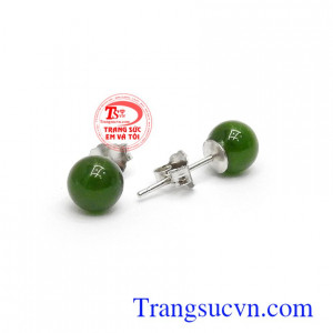 Hoa tai đính đá thiên nhiên sang trọng, quý phái, đeo hợp thời trang.