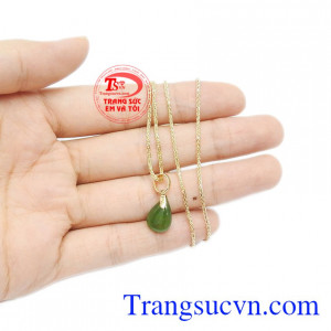 Trang sức phong thủy đẹp, hợp mệnh. Bộ trang sức giọt nước nepherite