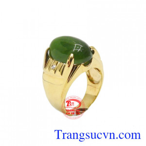 Nhẫn nam nephrite tài lộc