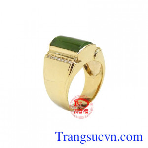 Nhẫn nam nephrite thịnh vượng