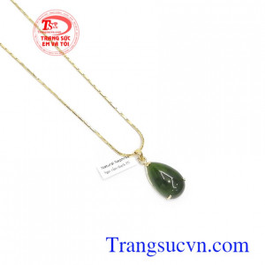 Bộ dây chuyền ngọc Nephrite xinh xắn thương hiệu Em và Tôi uy tín, chất lượng, bảo hành 12 tháng