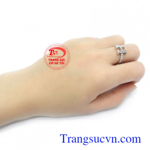 Nhẫn nữ vàng nhập khẩu nguyên chiếc thời trang sang trọng