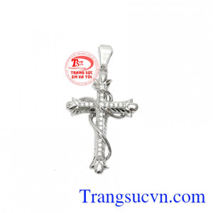 Mặt dây tình yêu Thiên Chúa vàng trắng