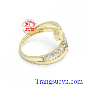 Nhẫn nữ vàng tây Hàn Quốc đẳng cấp thời trang