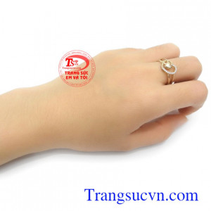 Nhẫn nữ vàng tây tinh tế phù hợp nhiều phong cách thời trang khác nhau