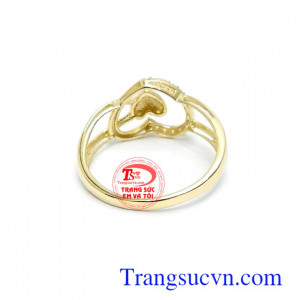 Nhẫn nữ 10k nhập khẩu Hàn Quốc sang trọng, quý phái