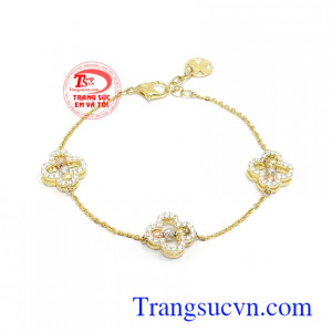 Lắc tay vàng 10k tinh tế, thời trang