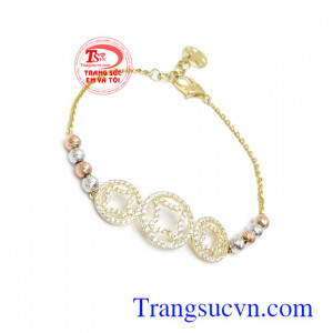 Lắc tay vàng 10k dịu dàng chế tác đẹp, chất lượng cao, lắc tay vàng tây đẹp