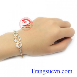 Lắc tay vàng 10k phong cách