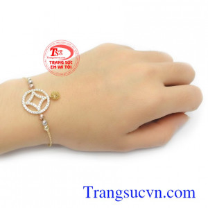 Lắc tay vàng 10k phong cách Hàn Quốc thời trang sang trọng