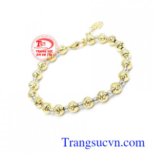 Lắc tay vàng 10k nhẹ nhàng