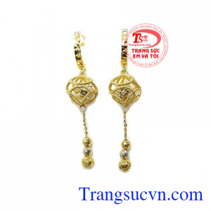 Hoa tai quả cầu may mắn sản phẩm vàng 10k, giao hàng nhanh trên toàn quốc